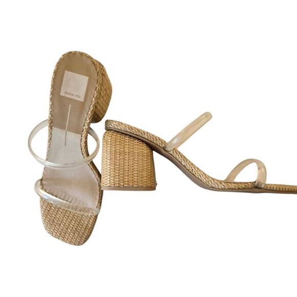 Dolce Vita Womens Halsty Heeled Ivory Sandal Size 9 - Picture 5 of 10